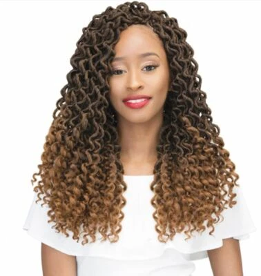 Janet Collection Synthetic Hair Crochet Braids 2X Mambo Curly Bohemian Locs 18" - Image 1 of 4