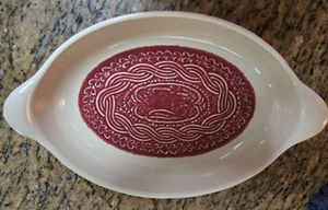 Longaberger American Pottery Beige Paprika Oval Cassrole Dish Rabbit - Picture 1 of 4