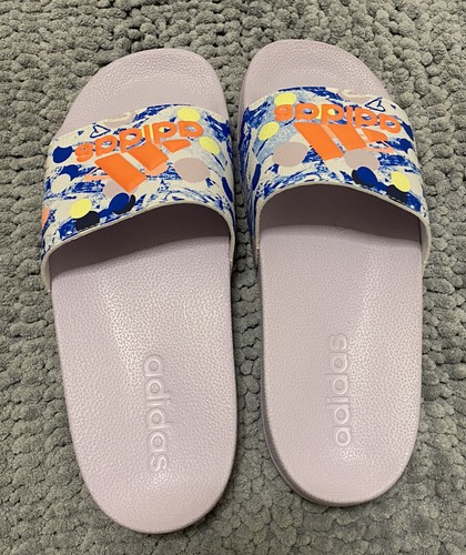 Sandali Adidas Infradito Gioventù taglia 4 o Wm taglia 6 multicolore arancione grigio blu