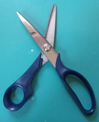 8" Pinking Shears Stainless Steel Crafting Cutting Scissors Zig Zag Pattern - Image 1 of 4