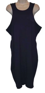 Lane Bryant Solid Black Ribbed Tank Dress Size 22 / 24 NEW WITH TAGS! - Picture 1 of 2