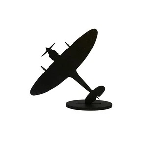 Silhouette WWII Memorial British RAF Spitfire Aeroplane - Picture 1 of 1