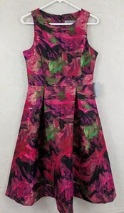 NWOT Danny and Nicole sz 8 Fit & Flare Dress sleeveless tank colorful 0866 - Picture 1 of 6