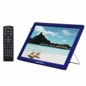 Trexonic 14" BLUE Portable Widescreen LED TV AC/DC 14D w Remote HDMI USB AV VGA - Picture 1 of 14