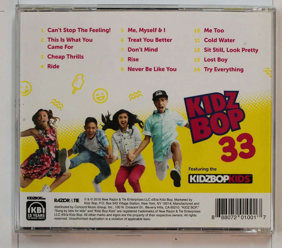 Kidz Bop Kids Kidz Bop 33 (Biggest Hits Sung by Kids For Kids) US CD 2016 - Bild 1 von 1