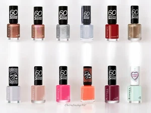Rimmel 60 Seconds Super Shine Nail Polish Varnish 8ml Fast Dry Choose Your Shade - Picture 1 of 34