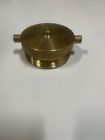 Vintage Fire Fighting Brass Hose Cap 3 inch Made in Italy Male Part