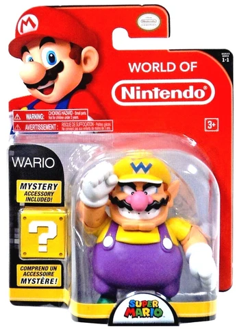 World of Nintendo Super Mario Wario Action Figure DAMAGED PACKAGING Cover