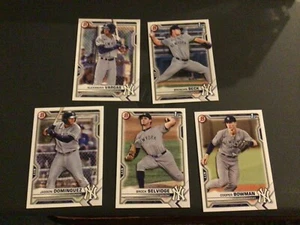 Cooper Bowman RC 1st Dominguez +3 Yankees Team Set 2021 Bowman Draft Base Paper - Bild 1 von 1