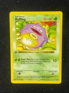 Tarjeta de Pokémon: 1a Edición Base Koffing Común (CASI NUEVA-COMO NUEVA) - Imagen 1 de 2