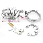 Male Stainless Steel Metal Spiked Ring Chastity Cage Peni Binding Device Man