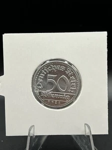 Germany Weimar 50 Pfennig 1921D, Coin COA - Picture 1 of 4