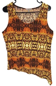 Ultra Teeze Top Women Pullover Sleeveless Asymmetrical Animal Print Size M - Picture 1 of 5