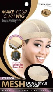 (12 Pack) Qfitt - Span Dome Style Wig Cap #5031 Beige Natural X-Large Size Cap - Picture 1 of 1