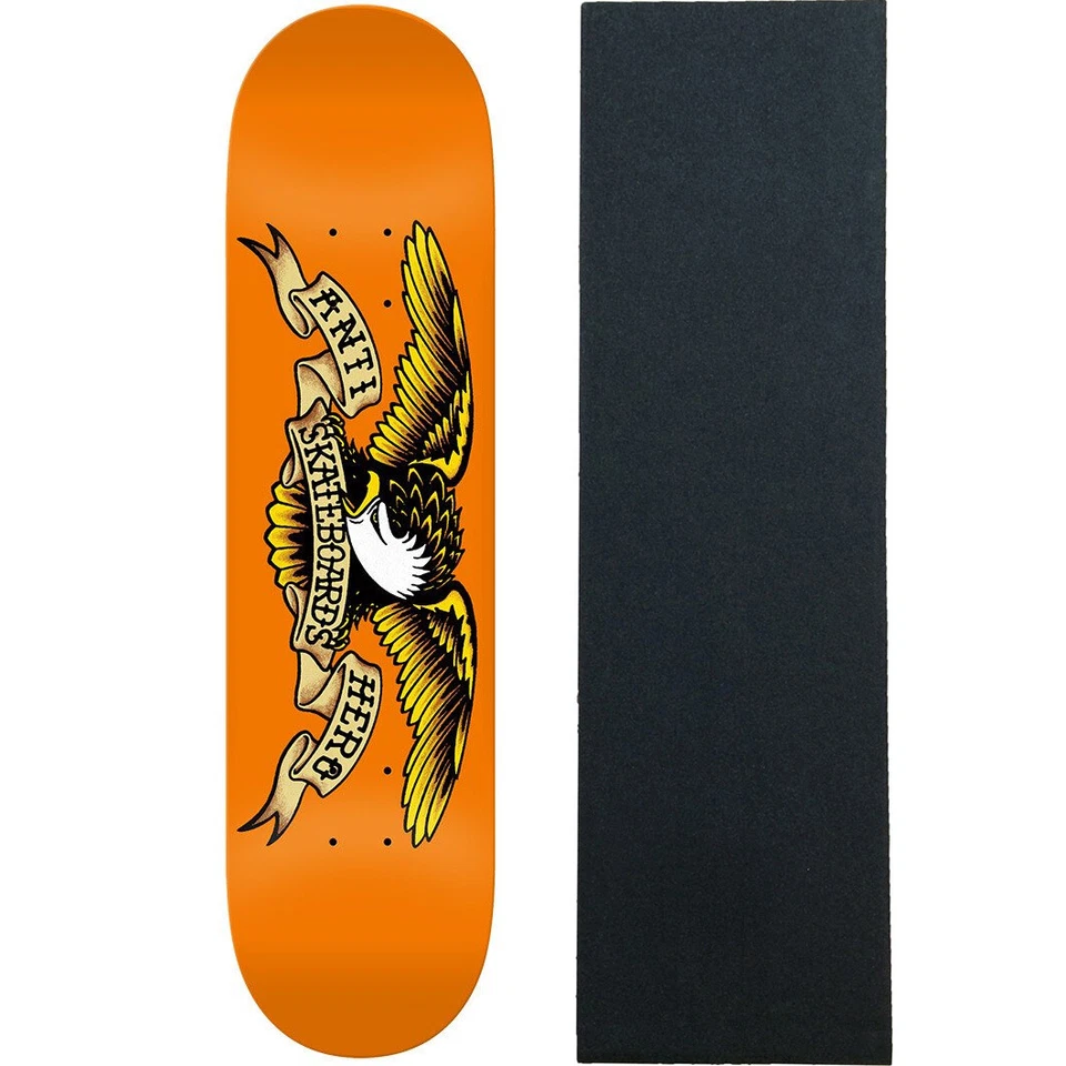 Anti-Hero Classic Eagle Orange Skateboard Deck - 33.25in X 9in