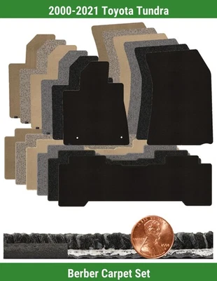 Lloyd 定制柏柏尔地毯垫套装适用于 2000 - 2021 年丰田苔原 (3 件) #10RF — 第 1/4 张图片