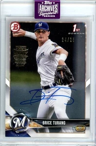 2025 Topps Archives Signature Series Brice Turang (2018 1st Bowman) Auto 24/25 - Picture 1 of 2