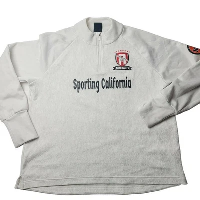 Nike ARSENAL FC Hombres Grande Blanco 1/4 Cremallera Pullover Sudadera Deportiva California Foto 1 de 4