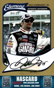 2011 Wheels Element Dale Earnhardt Jr. Autographs Gold #/10 - Picture 1 of 2