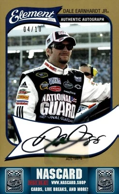 2011 Wheels Element Dale Earnhardt Jr. Autographs Gold #/10 - Image 1 of 2