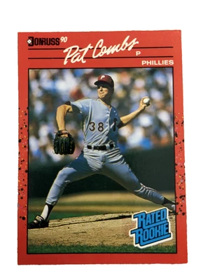 Excellent: Vintage 1990 Donruss Pat Combs Philadelphia Phillies Rookie Card - Image 1 of 2