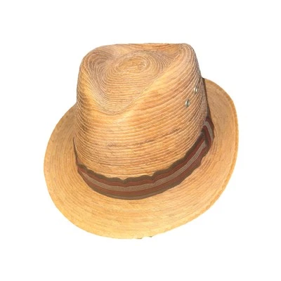 De colección Fedora Original Panama Pajita ��SOMBRERO Banda Original Ventilación Verano Talla 6 Foto 1 de 4
