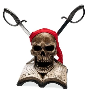 Pirates of the High Seas Dead Man's Chest Statue Figur Faux Book Swords 7,5x5" - Bild 1 von 14