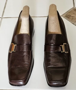 Paolo Paladino Handmade Men’s Brown Leather Loafer Shoes Size 6.5 (39.5) - Picture 1 of 12