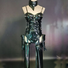 2023 New Black Punk Suit Patent Leather Stage Dance Performance Suit