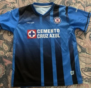 Soccer Futbol Jersey Kids Ninos Blue White Cemento Cruz Azul - Picture 1 of 4