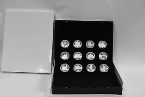 Macquarie Mint "225 Years of Sydney" Set of 12 Medallions Silver Plated in Case - Picture 1 of 13