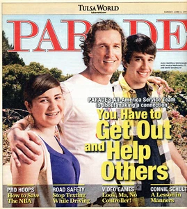 PARADE Magazine June 6 2010 Matthew McConaughey Save the NBA Lesson In Manners - Foto 1 di 1