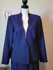 Karen Miller NY Vintage Navy Suit w/ Beaded Embroidery, Size 8