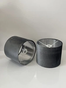 new handmade luxury elephant grey velvet  lamp shade pendant light lamp shade - Picture 1 of 8