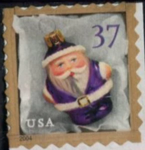 US #3892 MNH 2004 Purple Santa Ornaments - Picture 1 of 1