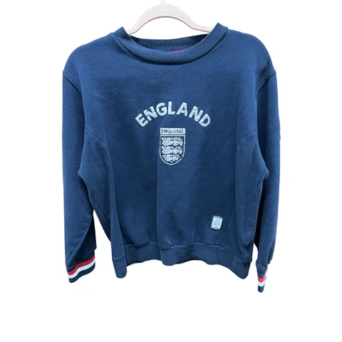 Rare VTG Umbro Team England Embroided Dark Blue Long Sleeve Sweater Size M Cover