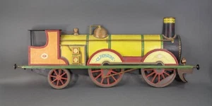Vintage Italian Hand Painted Locomotive Hanging Train Station Store Display Sign - Picture 1 of 12
