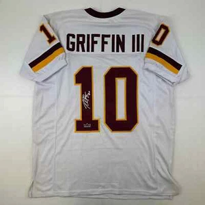 Facsimile Autographed Robert Griffin III Washington White Reprint Jersey Mens XL - Picture 1 of 4