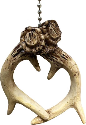 LL HOME Antler Ceiling Fan and Lamp Pull w/ Chain Extender - Ornament, Country, Western