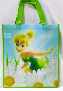 Disney Tinker Bell Reusable Tote 15" x 13" x 6" Tinkerbell Daisies Shopping Bag - Picture 1 of 1