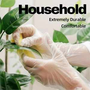 Small-XL SJ Disposable Clear Vinyl Powder & LATEX FREE Gloves 1 100 200 1000 - Picture 1 of 10