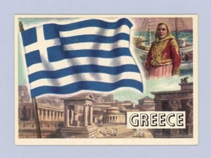 1956 Topps Flags of the World #13 Greece NEAR MINT or Better  **BOOX** - Picture 1 of 2