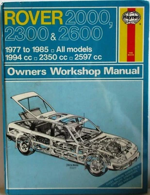 Haynes Rover 2000 , 2300 & 2600/1977-1985/ Todos los Modelos Propietario Manual - Imagen 1 de 4