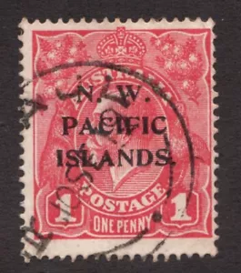 1918-23 N.W. Pacific Islands, New Guinea Sc #12 - One Penny - KGV - Used Cv$7.50 - Picture 1 of 1
