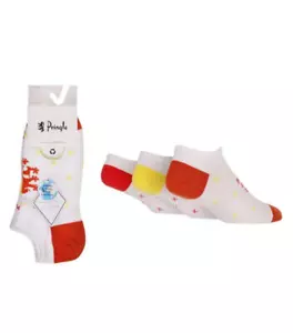 Pringle Men's 3-Pack Low Cut Colour Pop White Trainer Sports Socks Size 7-11 New - Picture 1 of 15