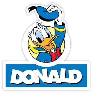 Donald Duck hello sticker decal 4" x 4" - Bild 1 von 1