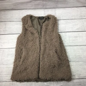 Maddison braune Kunstfell Self Weste Boho Chic Style Gr. Damen Gr. M Freizeit R11 - Bild 1 von 11