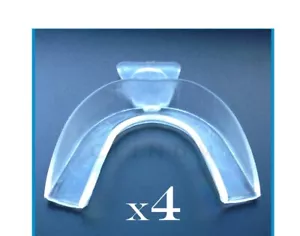 4 bandejas bucales blanqueadoras dentales escudos moldes de goma remodelables - Imagen 1 de 7
