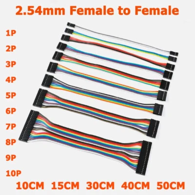 2.54mm Dupont Cable Wire Female to Female 1P-10P/Way Connector 10/20/30/40/50CM - Image 1 of 4
