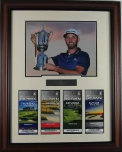 Dustin Johnson US Open Ticket Collage gerahmt unsigniert 136035 - Bild 1 von 3